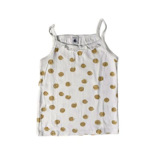 A White Sleeveless Tops from Petit Bateau in size 10Y for girl. (Front View)