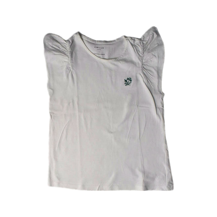A White Sleeveless Tops from Cyrillus in size 8Y for girl. (Front View)