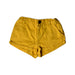A Yellow Shorts from Bonton in size 10Y for girl. (Front View)