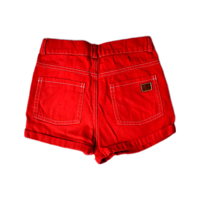 A Red Shorts from Bonton in size 8Y for girl. (Back View)