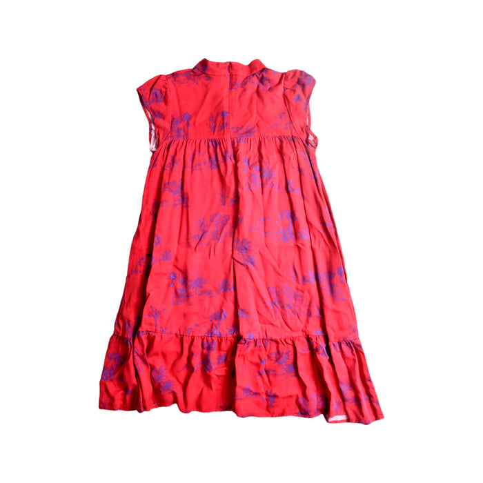 A Red Sleeveless Dresses from Sea Apple in size 10Y for girl. (Back View)