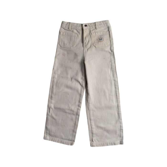 A Beige Jeans from Seed in size 8Y for girl. (Front View)