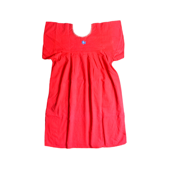 A Red Short Sleeve Dresses from BaeBeeBoo in size 6T for girl. (Back View)