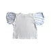 A White Short Sleeve Tops from Seed in size 5T for girl. (Back View)