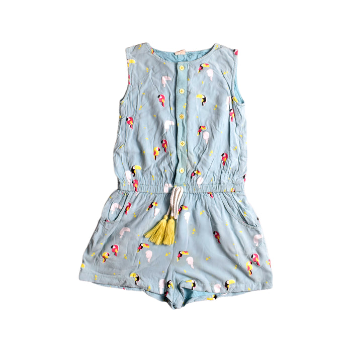 A Blue Sleeveless Rompers from Elly in size 10Y for girl. (Front View)