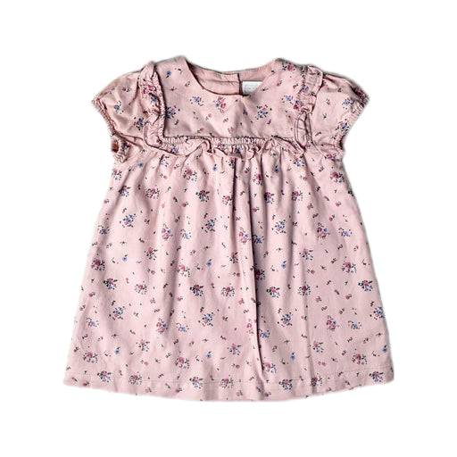 A Pink Short Sleeve Dresses from The Little White Company in size 3-6M for girl. (Front View)