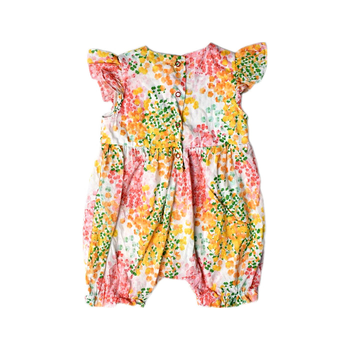 A Multicolour Sleeveless Rompers from Hannabe in size 6-12M for girl. (Back View)