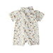 A White Short Sleeve Rompers from Little Kooma in size 0-3M for boy. (Back View)