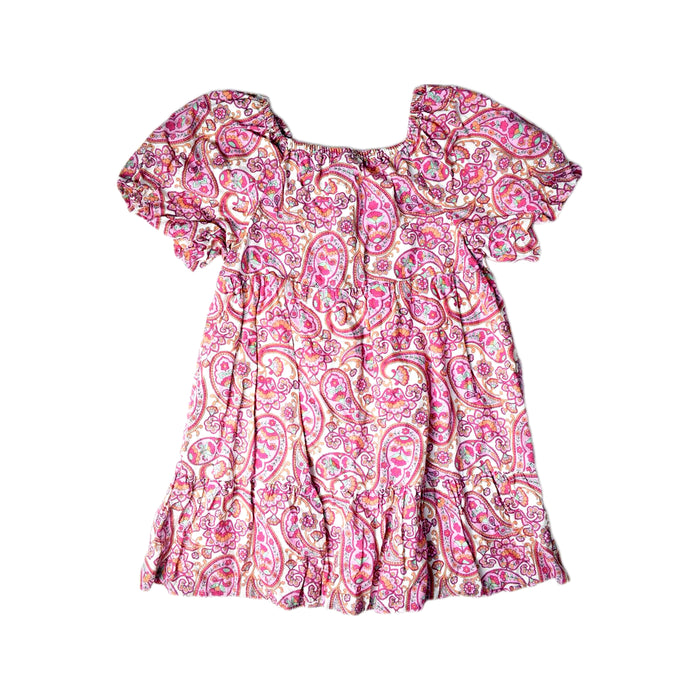 A Pink Short Sleeve Dresses from Seed in size 9Y for girl. (Back View)