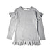 A Grey Long Sleeve Dresses from Le Petit Coco in size 10Y for girl. (Front View)