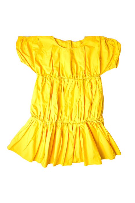 A Yellow Short Sleeve Dresses from COS in size 6T for girl. (Front View)