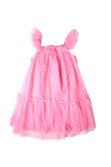 A Pink Sleeveless Dresses from Seed in size 9Y for girl. (Back View)