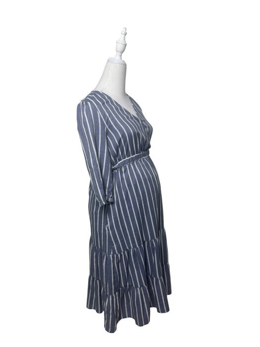 A Blue Long Sleeve Dresses from Mothercot in size Maternity-XS for maternity. (Front View)