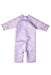 A Purple Wetsuits from Splash About in size 4T for girl. (Back View)
