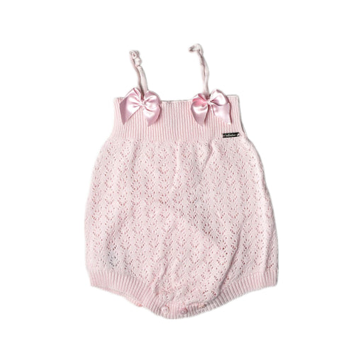 A Pink Sleeveless Rompers from Condor Barcelona in size 6-12M for girl. (Front View)