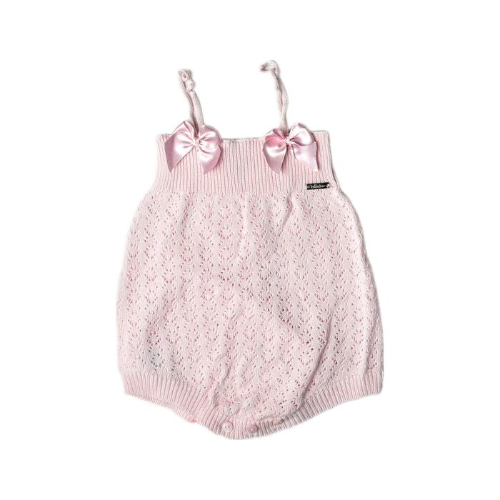 A Pink Sleeveless Rompers from Condor Barcelona in size 6-12M for girl. (Front View)