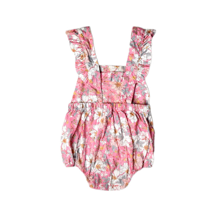A Pink Sleeveless Rompers from Toshi in size 6-12M for girl. (Back View)