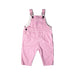 A Pink Long Overalls from Seed in size 6-12M for girl. (Front View)