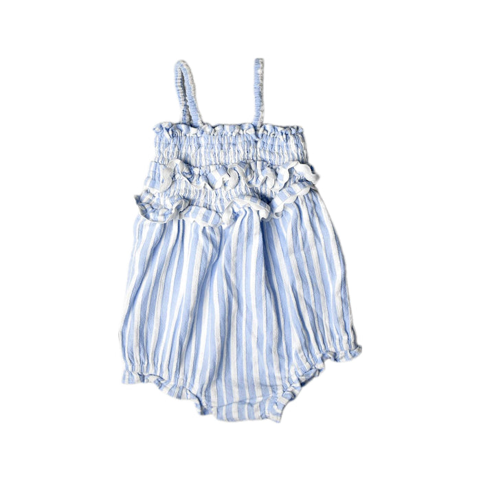 A Blue Sleeveless Rompers from Country Road in size 12-18M for girl. (Back View)