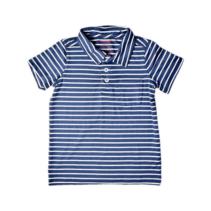 A Blue Short Sleeve Polos from Tommy Bahama in size 4T for boy. (Front View)