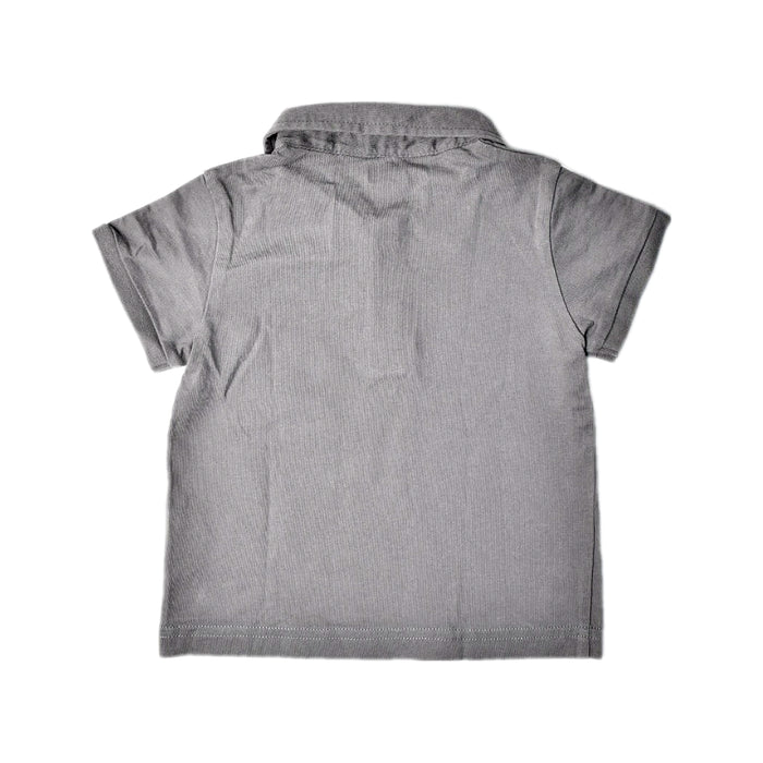 A Grey Short Sleeve Polos from Sanrio in size 12-18M for boy. (Back View)