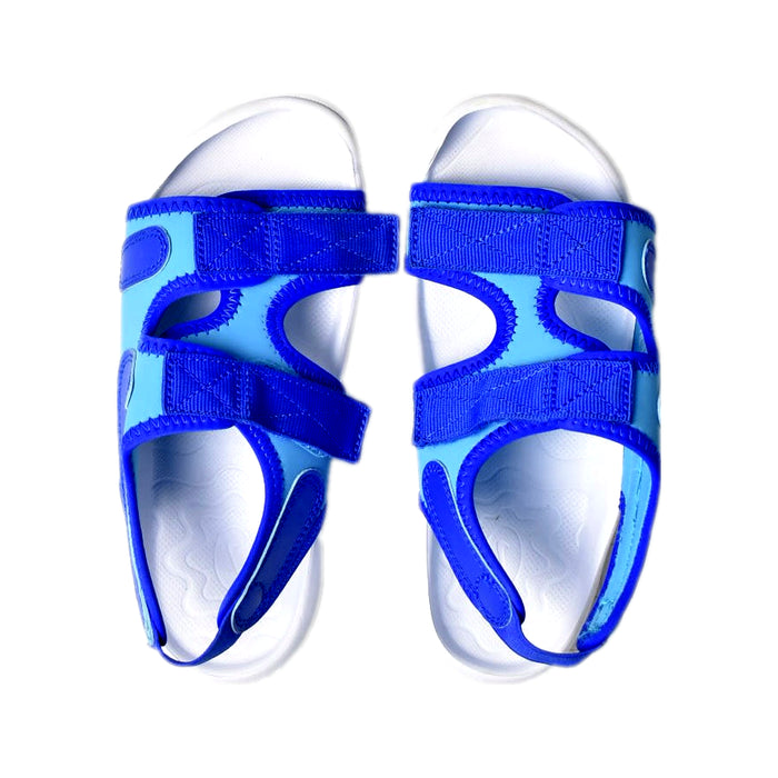 A Blue Aqua Shoes from Nike in size 7Y for boy. (Back View)