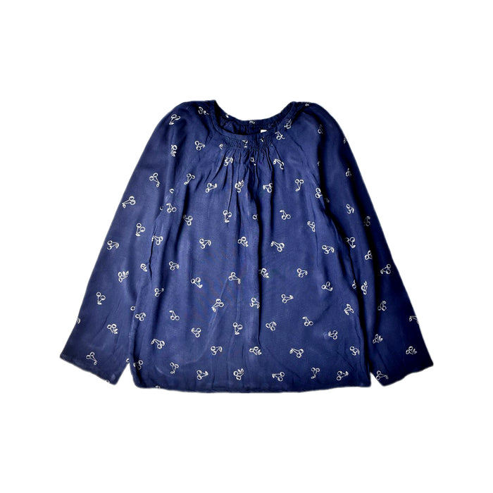 A Blue Long Sleeve Tops from Bonpoint in size 8Y for girl. (Front View)