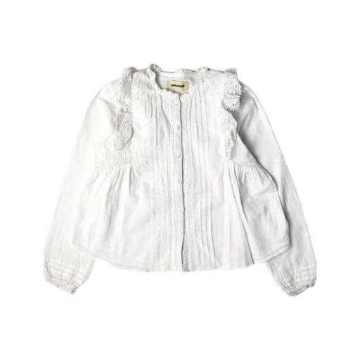 A White Long Sleeve Shirts from Zadig & Voltaire in size 5T for girl. (Front View)