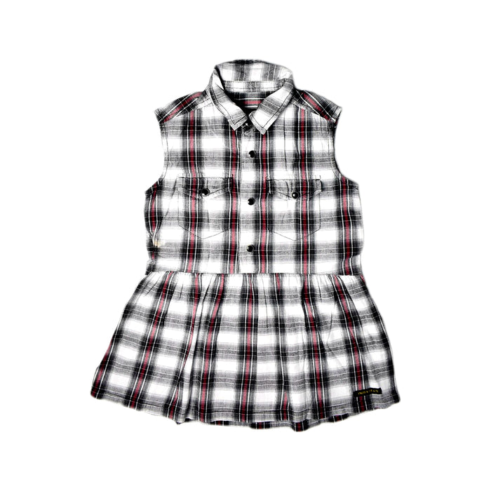 A Black Sleeveless Dresses from Finger in the Nose in size 4T for girl. (Front View)