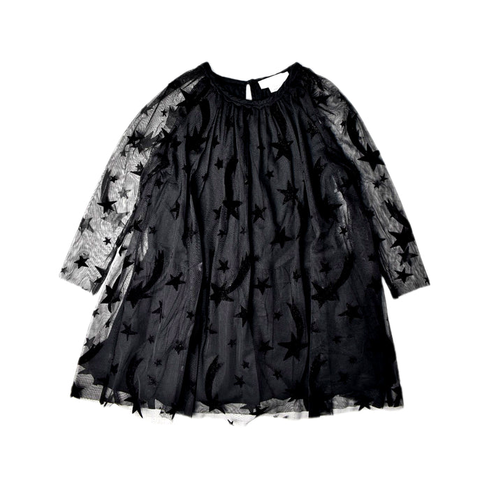 A Black Long Sleeve Dresses from Stella McCartney in size 4T for girl. (Front View)