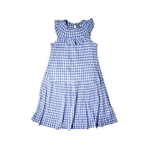 A Blue Sleeveless Dresses from Bonton in size 8Y for girl. (Front View)