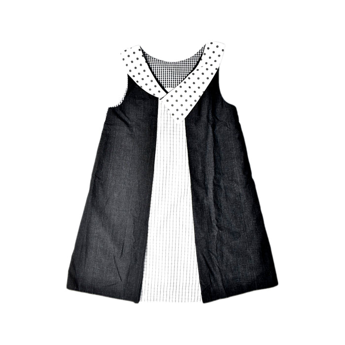 A Black Sleeveless Dresses from Sea Apple in size 8Y for girl. (Back View)