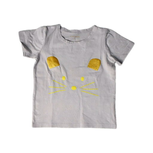 A White Short Sleeve T Shirts from Le Petit Society in size 6-12M for girl. (Front View)