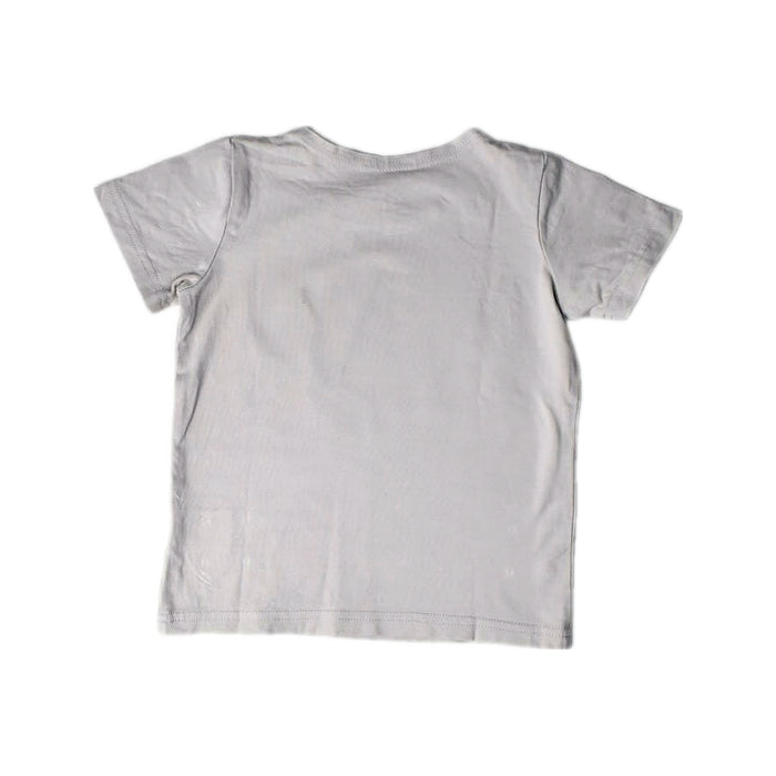 A White Short Sleeve T Shirts from Le Petit Society in size 6-12M for girl. (Back View)
