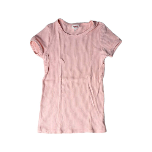 A Pink Short Sleeve T Shirts from Seed in size 10Y for girl. (Front View)