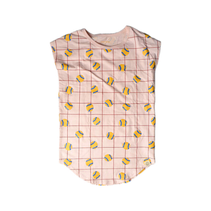 A Pink Sleeveless Tops from Le Petit Society in size 12Y for girl. (Front View)