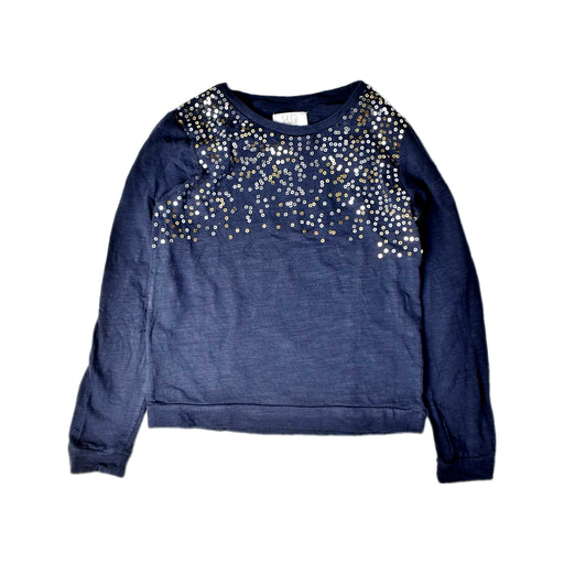 A Navy Long Sleeve Tops from Seed in size 11Y for girl. (Front View)