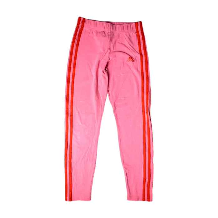 A Pink Active Pants from Adidas in size 11Y for girl. (Front View)