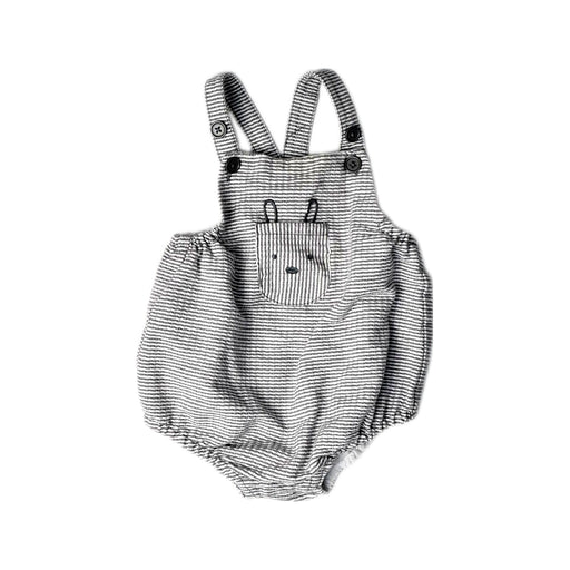 A White Sleeveless Rompers from Seed in size 6-12M for neutral. (Front View)