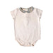 A Ivory Short Sleeve Bodysuits from Burberry in size 3-6M for girl. (Front View)