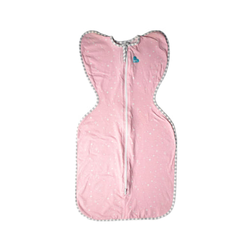 A Pink Swaddles from Love To Dream in size M for girl. (Front View)