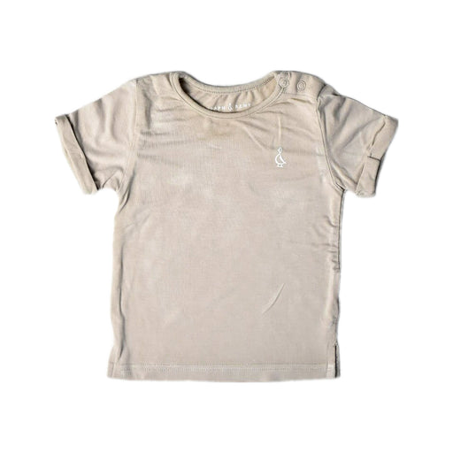 A Beige Short Sleeve T Shirts from Raph and Remy in size 3-6M for neutral. (Front View)