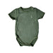 A Green Short Sleeve Bodysuits from Raph and Remy in size 3-6M for neutral. (Front View)