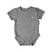A Grey Short Sleeve Bodysuits from Raph and Remy in size 3-6M for neutral. (Front View)