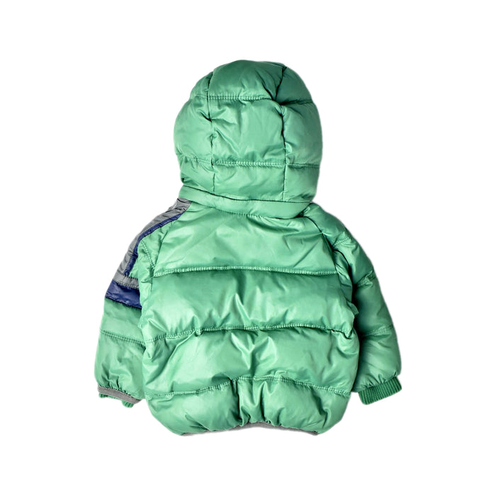 A Green Puffer/Quilted Coats & Outerwear from Diesel in size 3-6M for boy. (Back View)