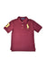 A Burgundy Short Sleeve Polos from Polo Ralph Lauren in size 8Y for boy. (Front View)