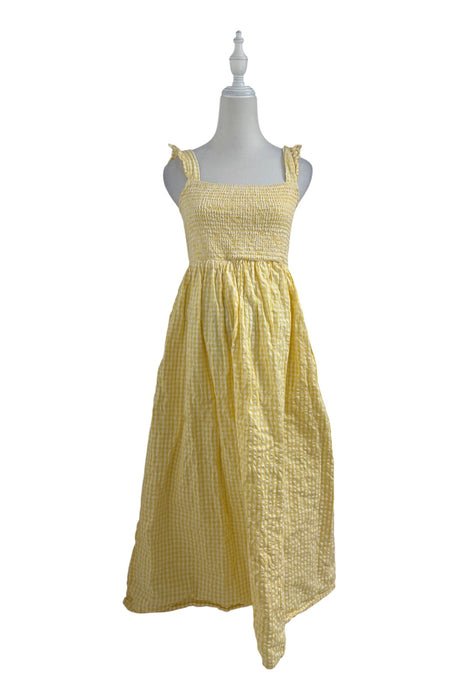 A Yellow Sleeveless Dresses from Jojo Maman Bébé in size Maternity-S for maternity. (Back View)