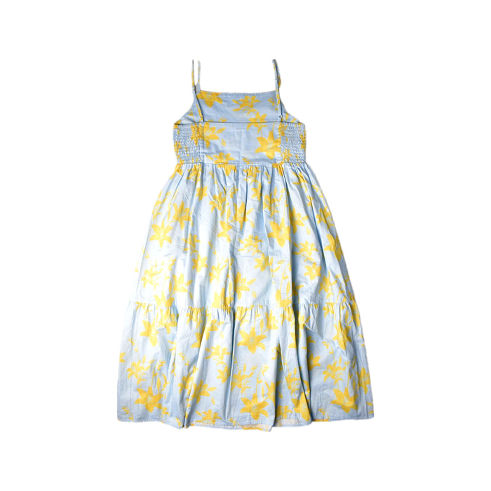 A Blue Sleeveless Dresses from Elly in size 14Y for girl. (Back View)