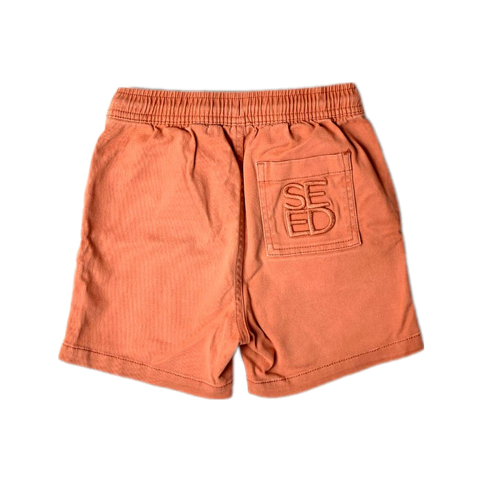 A Orange Shorts from Seed in size 5T for boy. (Back View)