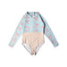 A Blue Rash Guards from Snapper Rock in size 4T for girl. (Front View)